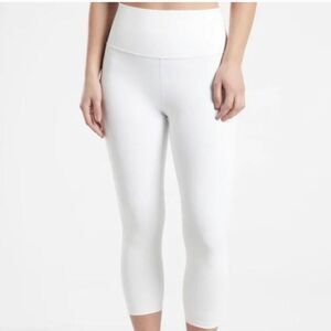 ATHLETA White Elation Capri High Rise Leggings Size Large